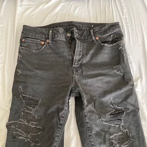 American Eagle Slim Ripped Jeans - Black